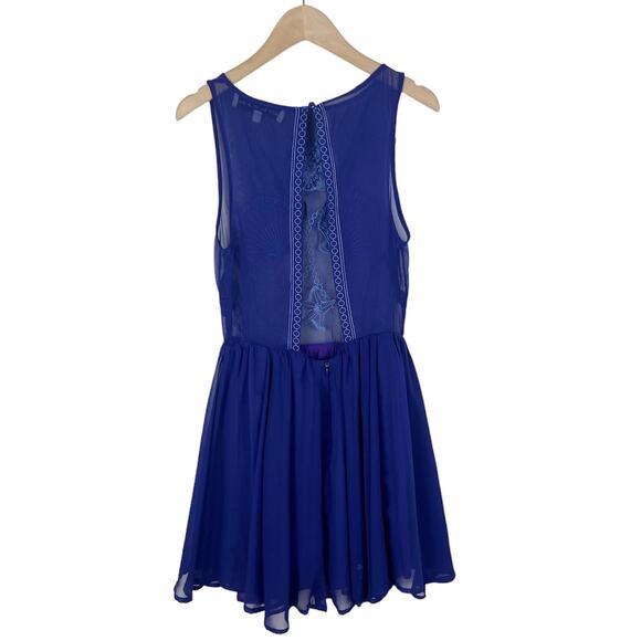 Blessed Are The Meek Revolve Ethereal Embroidered Mini Dress in Blue Size 0 XXS - Picture 4 of 12